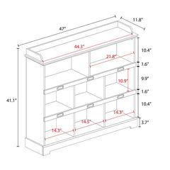 1 Knotty Oak Cullinan 41.1'' H x 47'' W Cube Bookcase