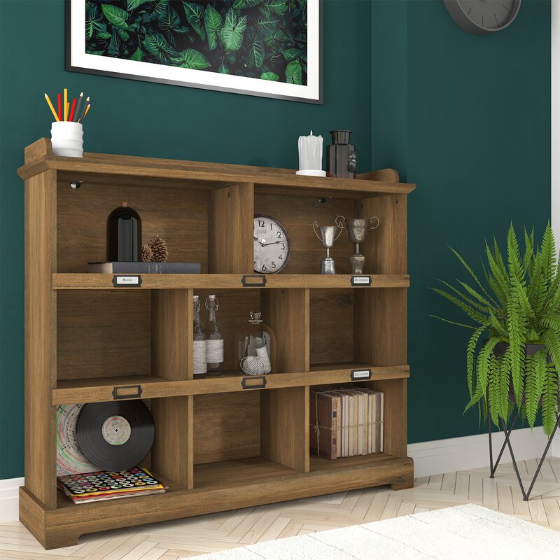 1 Knotty Oak Cullinan 41.1'' H x 47'' W Cube Bookcase