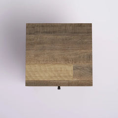 Cumbie 15.75'' Tall 1 - Drawer Steel Nightstand in Oak/Black
