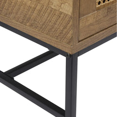 Cumbie 15.75'' Tall 1 - Drawer Steel Nightstand in Oak/Black