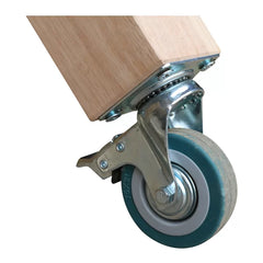 Cuthbert 24'' Wide Solid Wood Rolling Kitchen Cart Fixed Lower Shelf for Added Storage