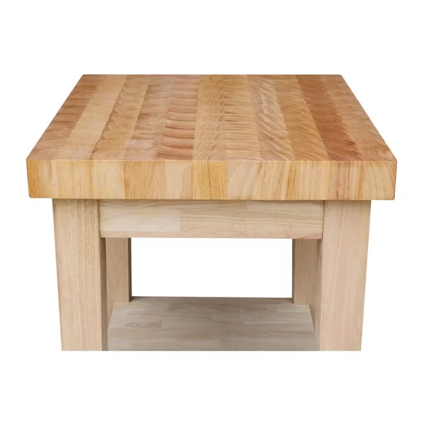 Cuthbert 24'' Wide Solid Wood Rolling Kitchen Cart Fixed Lower Shelf for Added Storage
