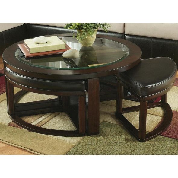 Solid Wood Coffee Table and Chairs Create A Unique Seating Area in your Living Room Easily Fit Under the Table for Space-Saving Storage.