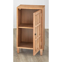 Cynthia 34'' Tall Solid Wood 1 - Door Mirrored Accent Cabinet Rustic Style