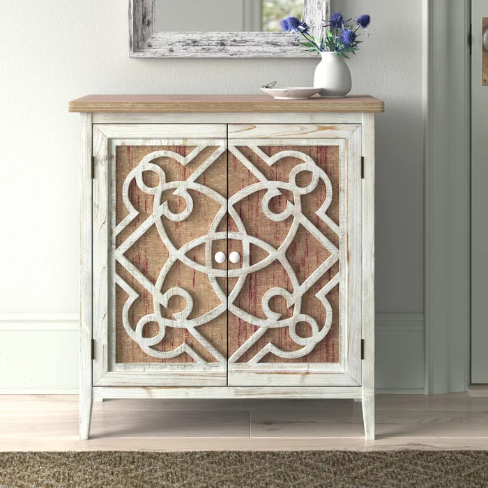 Czarnecki 31'' Tall Solid Wood Accent Cabinet Farmhouse-Style