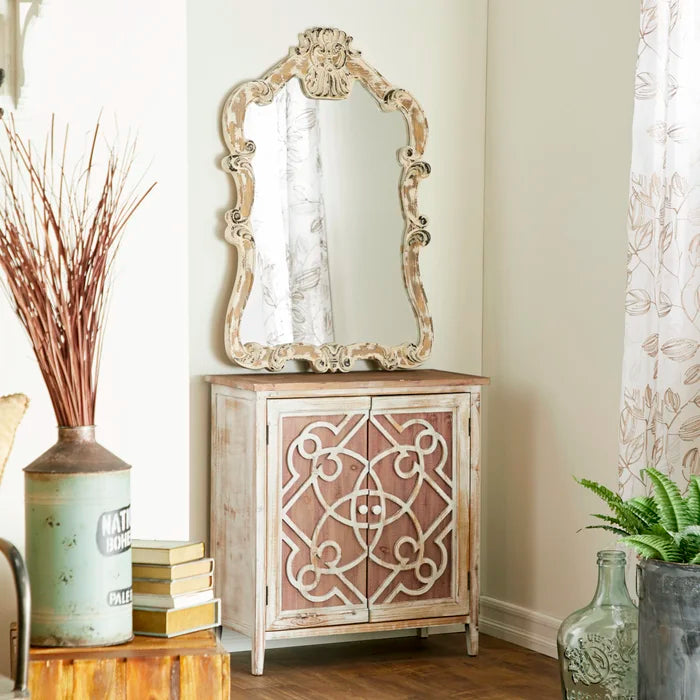 Czarnecki 31'' Tall Solid Wood Accent Cabinet Farmhouse-Style