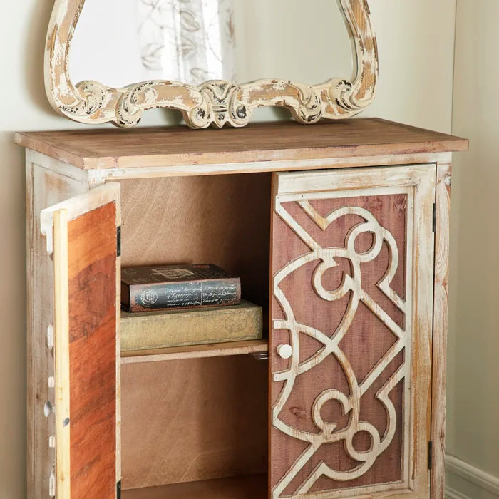 Czarnecki 31'' Tall Solid Wood Accent Cabinet Farmhouse-Style