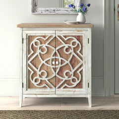 Czarnecki 31'' Tall Solid Wood Accent Cabinet Farmhouse-Style