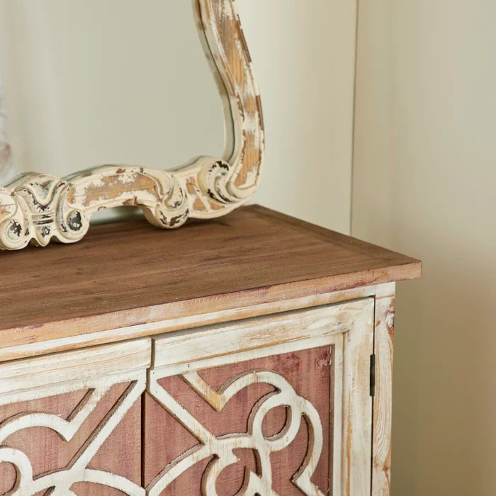 Czarnecki 31'' Tall Solid Wood Accent Cabinet Farmhouse-Style