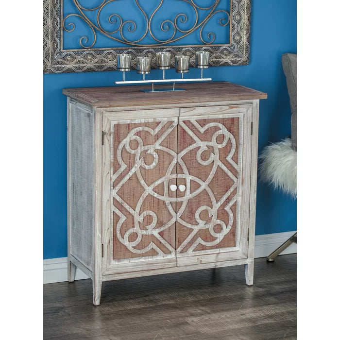 Czarnecki 31'' Tall Solid Wood Accent Cabinet Farmhouse-Style