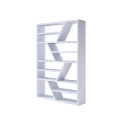 White 70.88'' H x 47.25'' W Geometric Bookcase Store and Organize your Book Collection Perfect for Organize