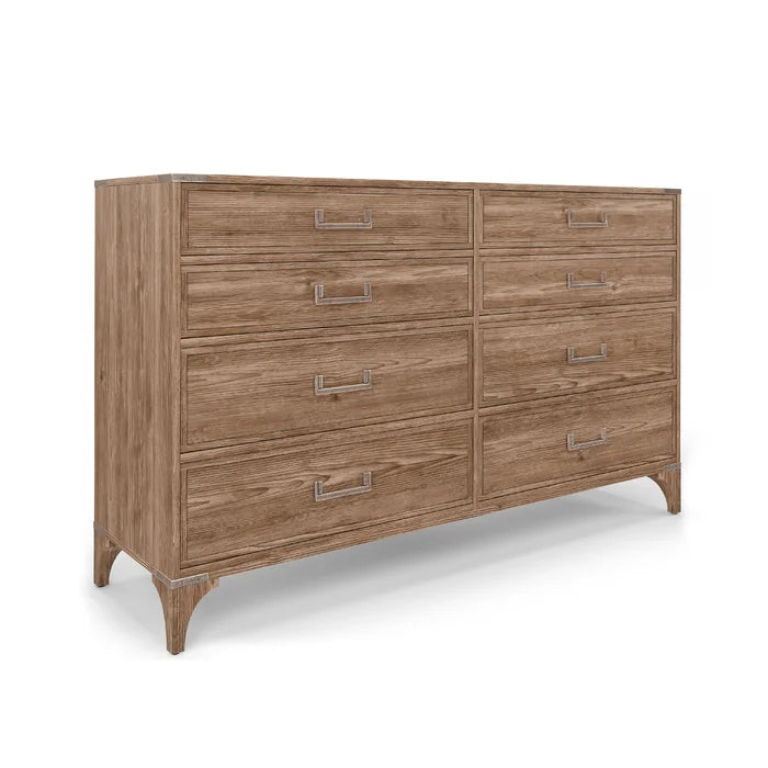 Dakota 8 Drawer 70.28'' W Double Dresser Made from Solid and Engineered Wood