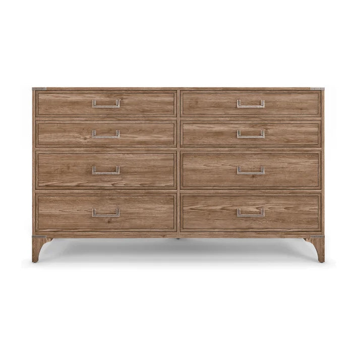 Dakota 8 Drawer 70.28'' W Double Dresser Made from Solid and Engineered Wood