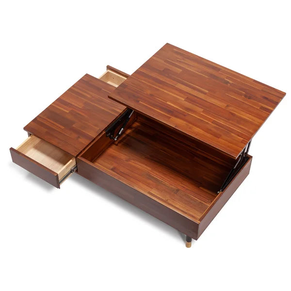 Dakota Lift Top 4 Legs Coffee Table with Storage