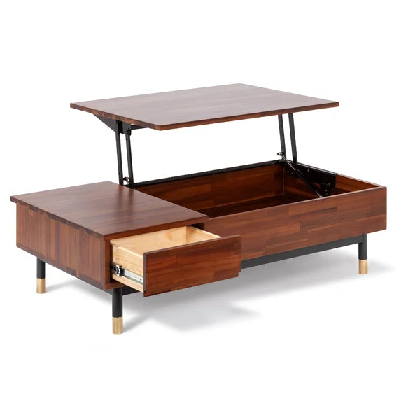 Dakota Lift Top 4 Legs Coffee Table with Storage