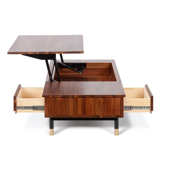 Dakota Lift Top 4 Legs Coffee Table with Storage