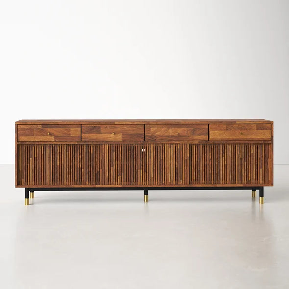 Dakota TV Stand for TVs up to 88" Solid Wood Perfect for Living Room