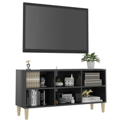 Gloss Gray Dalit TV Stand for TVs up to 43" Aesthetic Indoor Design
