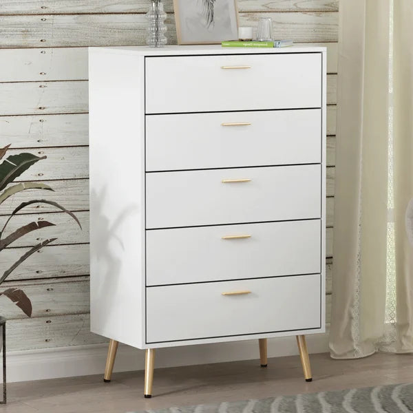 Dalyn 5 Drawer 27.4'' W Solid Wood Chest Contemporary Style Perfect for Living Room