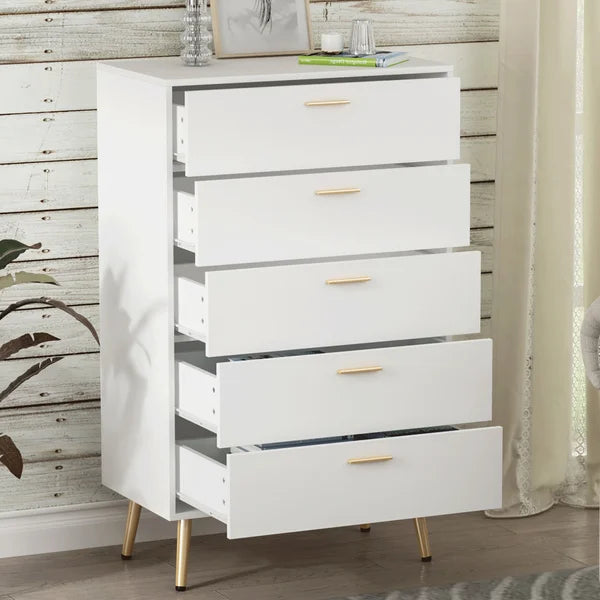 Dalyn 5 Drawer 27.4'' W Solid Wood Chest Contemporary Style Perfect for Living Room