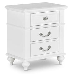 Damarc 27'' Tall 3 - Drawer Nightstand in White Perfect for Bedside