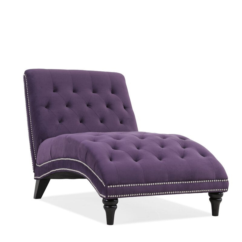 Purple velvet sales chaise
