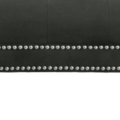 Dannely Tufted Armless Chaise Lounge Soft Charcoal Gray Velvet