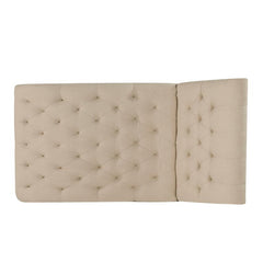 Dannely Tufted Armless Chaise Lounge Oatmeal Linen