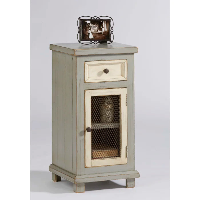 Danya 32'' Tall Solid Wood 1 - Door Accent Cabinet