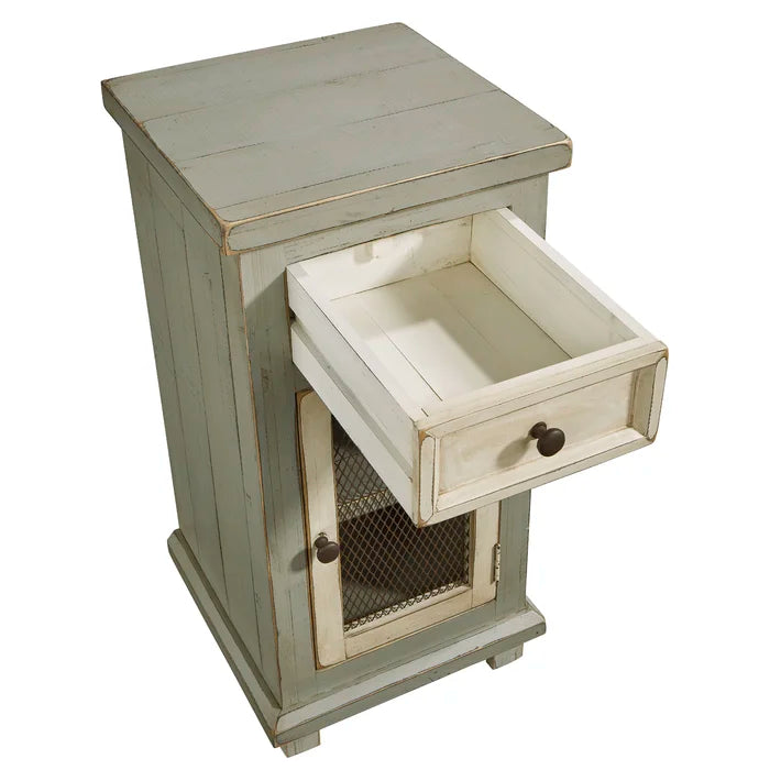 Danya 32'' Tall Solid Wood 1 - Door Accent Cabinet