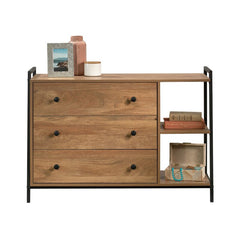 Sindoori Mango 3 Drawer 42.953'' W Dresser 3 Drawer Two Open Shelves that Provide Additional Storage Space or A Place to Display Home Décor