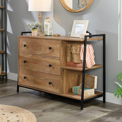 Sindoori Mango 3 Drawer 42.953'' W Dresser 3 Drawer Two Open Shelves that Provide Additional Storage Space or A Place to Display Home Décor