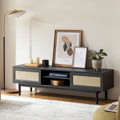 Black Darshi TV Stand for TVs up to 65" Perfect for Living Room Design