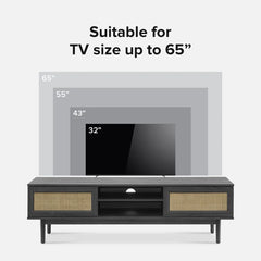 Black Darshi TV Stand for TVs up to 65" Perfect for Living Room Design