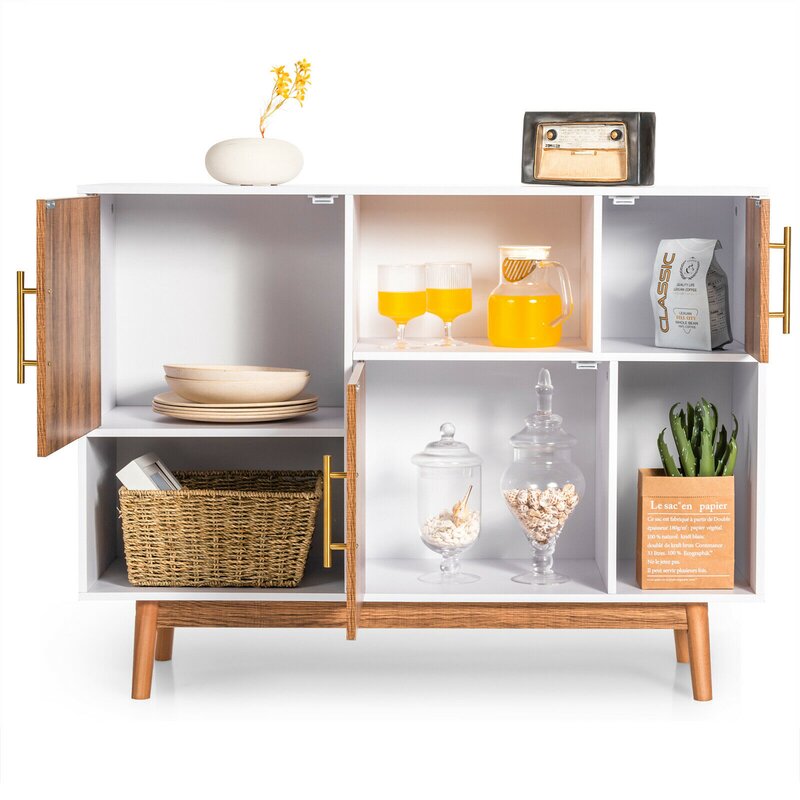 40'' Wide Server 6 Compartments Different in Size and Shape Offer you Versatile Options for Storage and Display