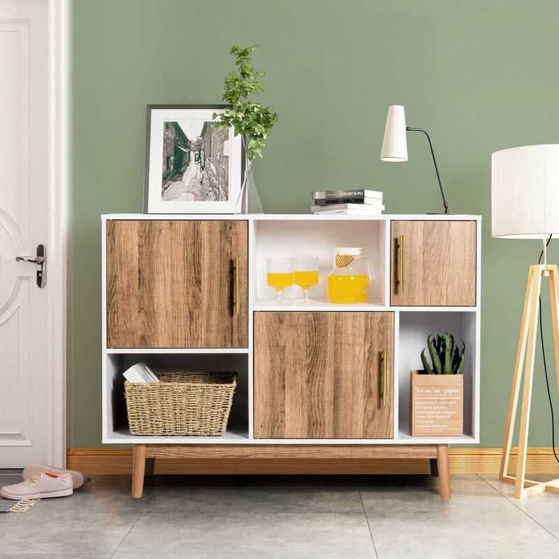 40'' Wide Server 6 Compartments Different in Size and Shape Offer you Versatile Options for Storage and Display