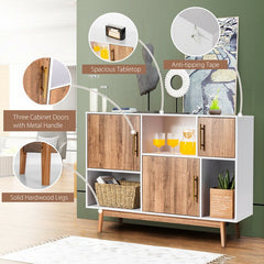 40'' Wide Server 6 Compartments Different in Size and Shape Offer you Versatile Options for Storage and Display