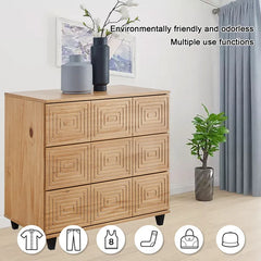 Solid Wood Davares 3 Drawer 31.5'' W Dresser Offer Plenty Storage Space