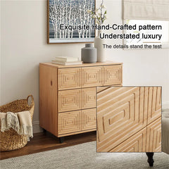 Solid Wood Davares 3 Drawer 31.5'' W Dresser Offer Plenty Storage Space