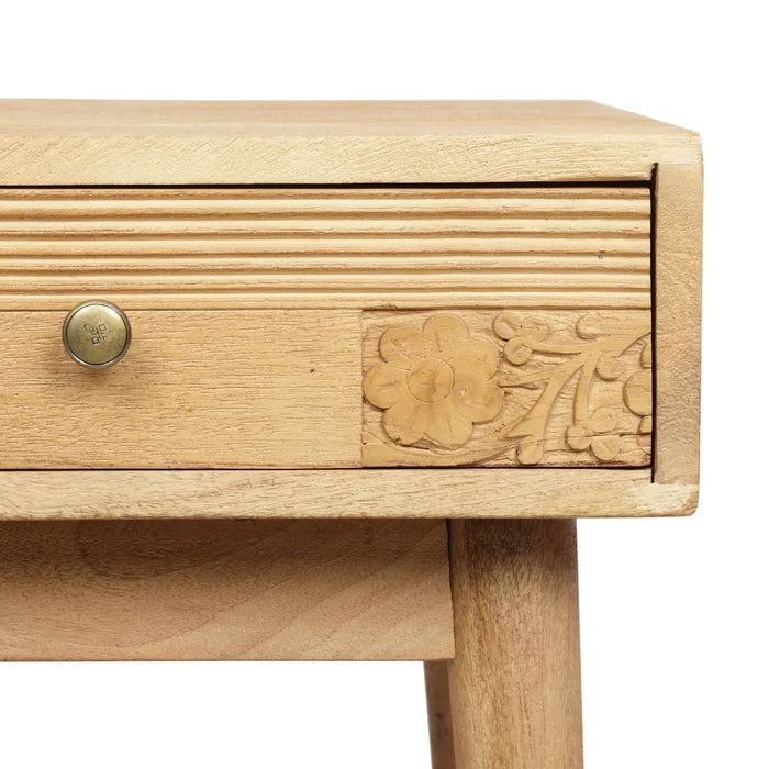 Solid Wood Davide 21'' Tall 1 - Drawer Nightstand in Natural
