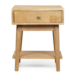 Solid Wood Davide 21'' Tall 1 - Drawer Nightstand in Natural
