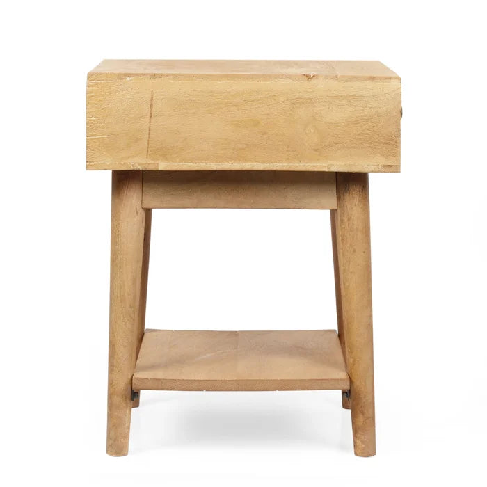 Solid Wood Davide 21'' Tall 1 - Drawer Nightstand in Natural
