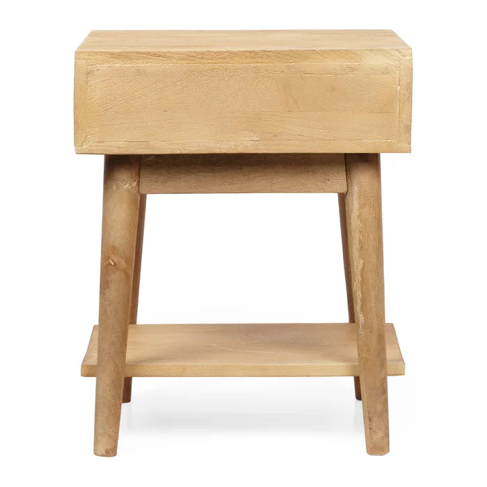 Solid Wood Davide 21'' Tall 1 - Drawer Nightstand in Natural