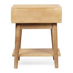 Solid Wood Davide 21'' Tall 1 - Drawer Nightstand in Natural