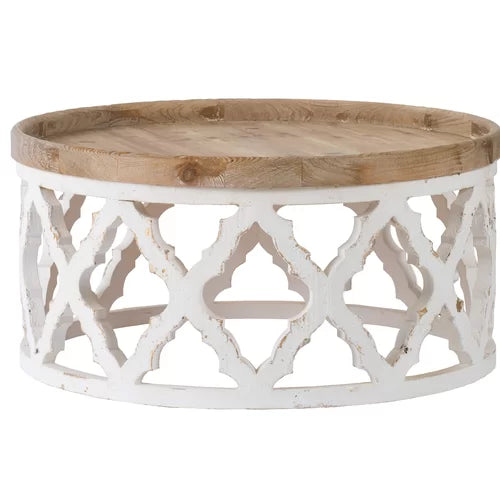 Davina Drum Coffee Table Brimming With French Country Charm Giving You Style And Functionality
