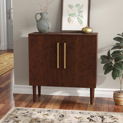 32.25'' Tall Solid Wood 2 Door Accent Cabinet Great Option for Bolstering your Storage Options Adjustable Interior Shelves