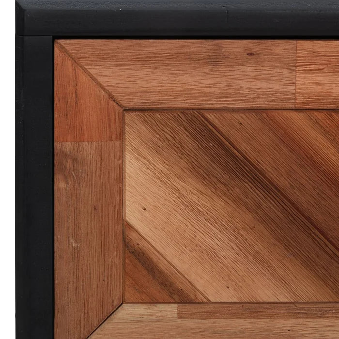 Dayaan 20.87'' Tall 2 - Drawer Nightstand in Matte Black/Dark Brown (Set of 2)