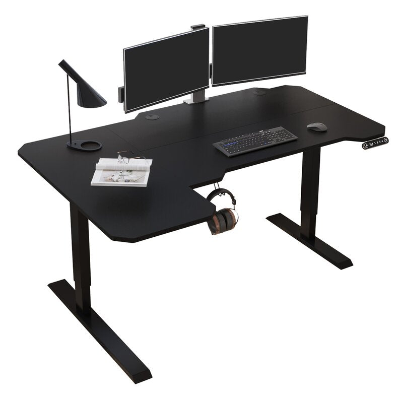 Height Adjustable L-Shape Standing Desk Adjustable Desk Offers you the Most Popular and Healthy Way to Work