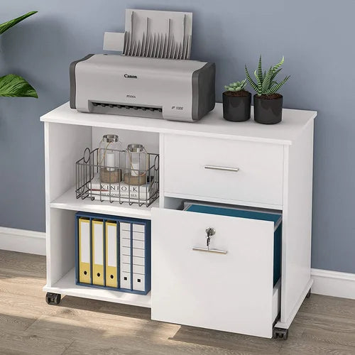 White Dayesha 31.5'' Wide 2 -Drawer Mobile Lateral Filing Cabinet Design