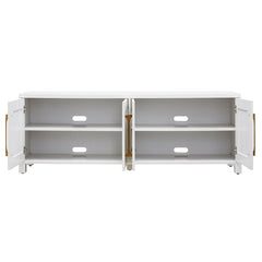 White Dayna TV Stand for TVs up to 78" Combine Functionality and Classic